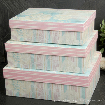 Flower & Stripe Printing Paper Gift Box